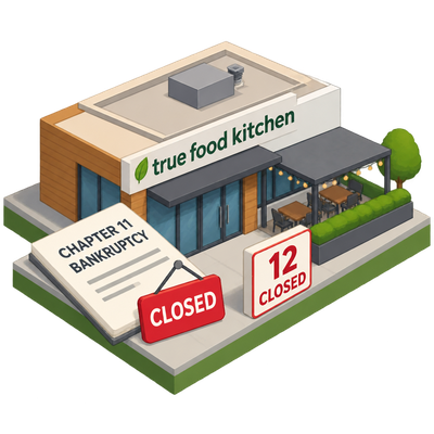 True Food Kitchen files for Chapter 11, closes 12 restaurants