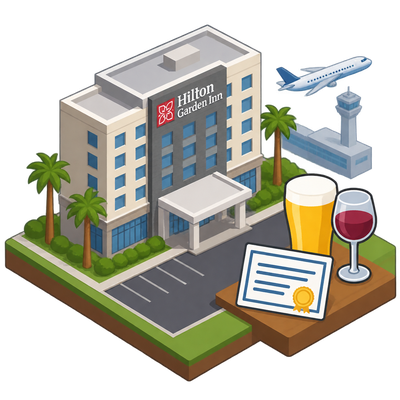 Hilton Garden Inn Los Angeles Airport licensed to serve alcohol