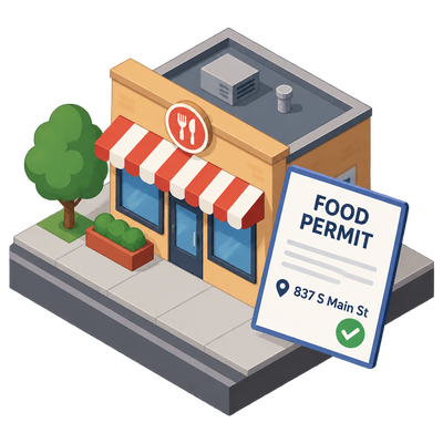 Four Slc food permit appears in Salt Lake County records