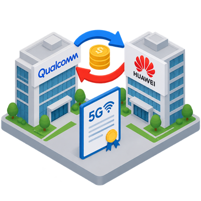 Qualcomm to pay Huawei in first 5G patent cross-licensing deal