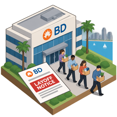 BD files notice to lay off 85 workers in San Diego