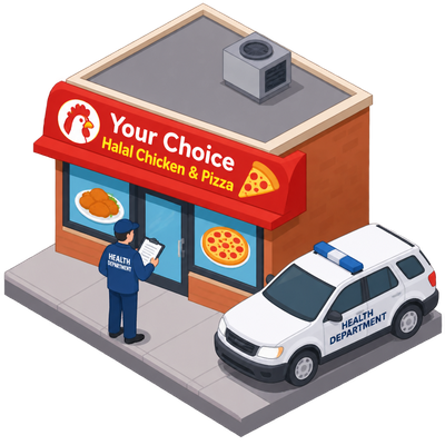 Your Choice Halal Chicken & Pizza gets pre-permit inspection in the Bronx
