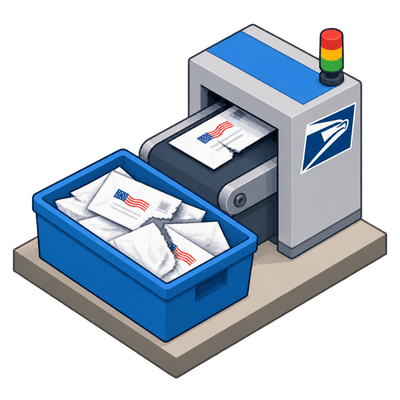 Thousands of SF mail-in ballots arrive in torn envelopes after USPS machine error