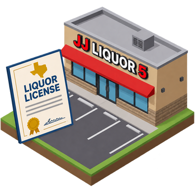 Texas issues liquor license for JJ Liquor 5 on East Evans Road