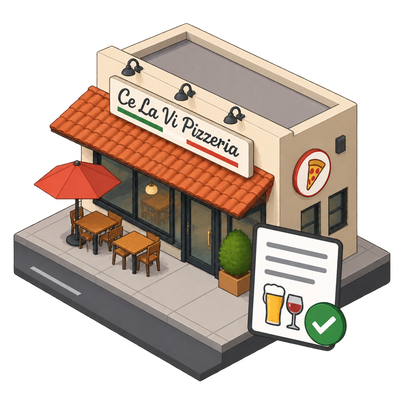 Ce La Vi Pizzeria applies for beer and wine licence at Adams Avenue address