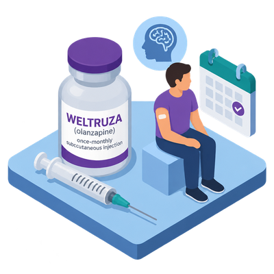 FDA approves WELTRUZA, first once-monthly subcutaneous olanzapine for schizophrenia