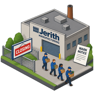 Jerith Manufacturing to close Philadelphia factory, 61 jobs affected