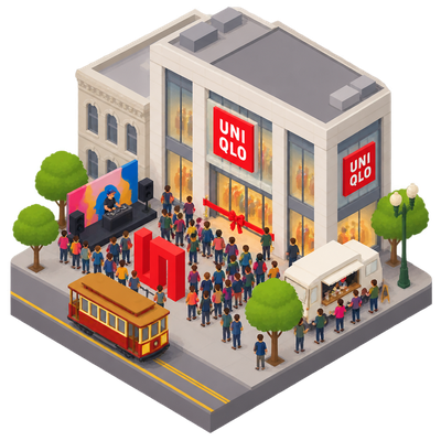 Uniqlo's Market Street opening draws street festival crowds