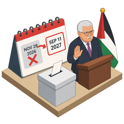 Abbas postpones Palestinian elections to September 2027