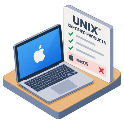 Apple's macOS dropped from official Unix registry
