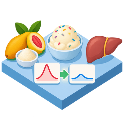Brazzein sweetener halves ice cream's blood sugar spike in fatty liver trial