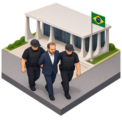 Brazil's top court orders arrest of Eduardo Bolsonaro, presidential candidate's brother