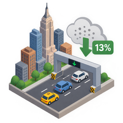 NYC congestion pricing cut fine particle pollution in Manhattan toll zone by 13% in first year
