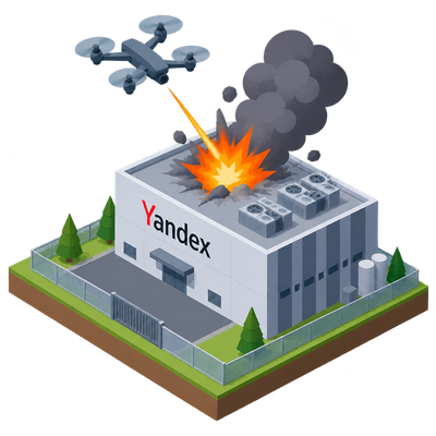 Ukrainian drone strikes shut down third Yandex data center in four days