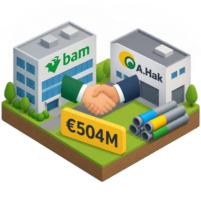BAM agrees to acquire Dutch infrastructure specialist A.Hak for €504 million