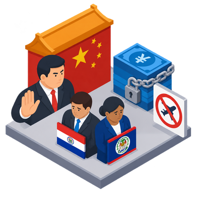 China sanctions Paraguay, Belize ministers over Taiwan ties