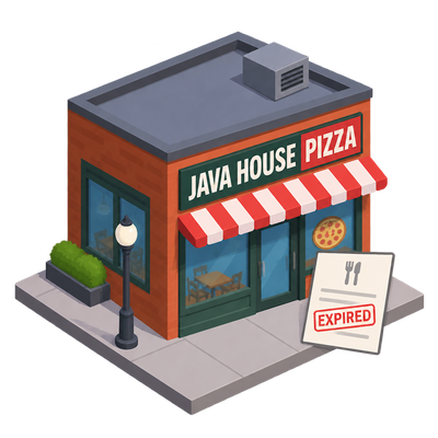 Java House license lapses as South Boston coffee shop becomes Java House Pizza