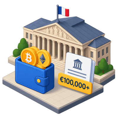 France advances crypto wallet disclosure rule for holdings above €100,000