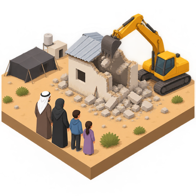 Israeli authorities demolish homes in unrecognized Negev village ahead of election