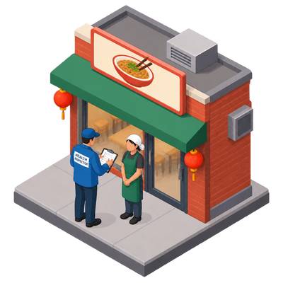 18 Steps Dengdeng Noodles gets pre-permit inspection at 40-09 Prince Street