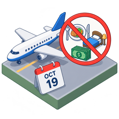 DOT rule lets airlines skip meals and hotels for certain flight disruptions
