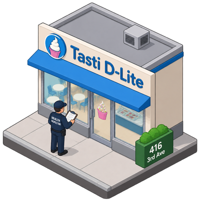 Tasti D-Lite inspected ahead of food permit at 416 3rd Ave
