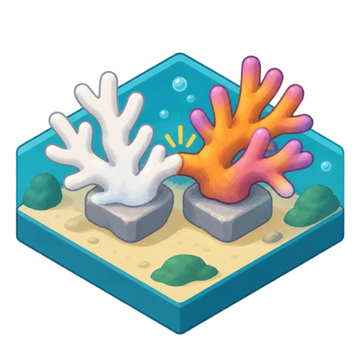Bleached corals recover within weeks by touching healthy neighbors