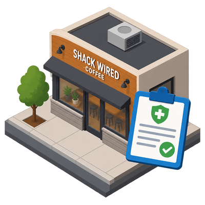 Shack Wired Coffee listed by Salt Lake County health department at 435 S 400 W