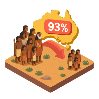 Study: 93% of Australia's Indigenous population lost within 73 years of colonisation