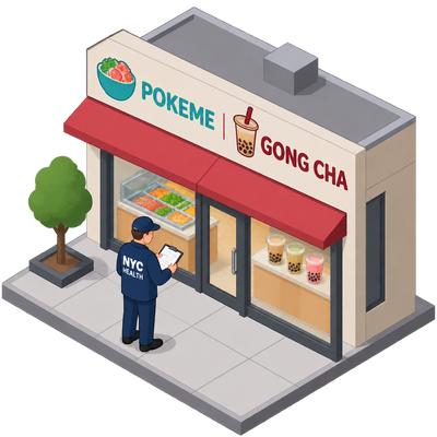 Pokeme/Gong Cha inspected ahead of food permit in New York City