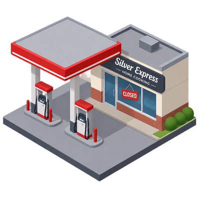 Silver Express appears to close at Charlotte gas station