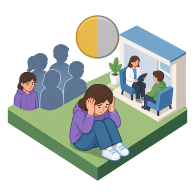 First national anxiety data find half of affected US teens get no care