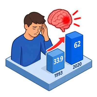 Stroke rates among younger adults nearly double in three decades