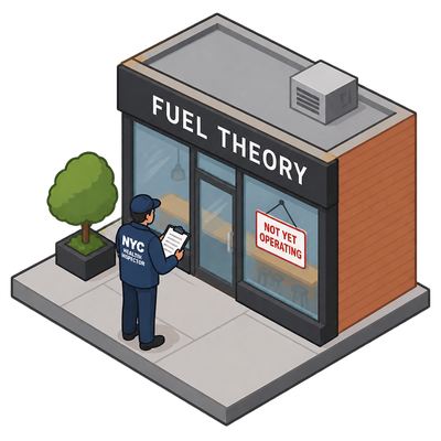 Fuel Theory inspected ahead of New York food service permit