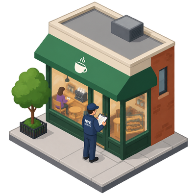 Two Sisters coffee shop at 944 1st Avenue undergoes NYC pre-permit inspection