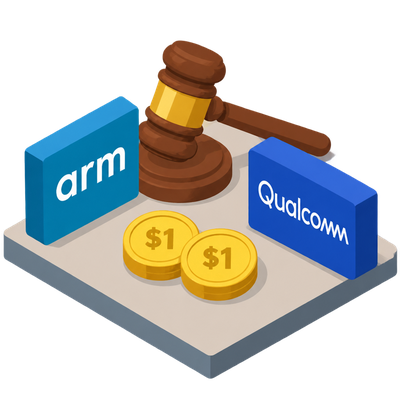 Jury finds Arm breached Qualcomm license, awards $2 in damages