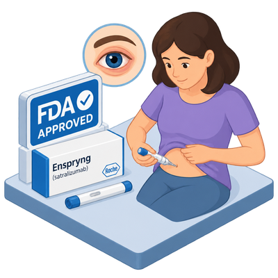 FDA approves Roche's Enspryng as first at-home thyroid eye disease treatment
