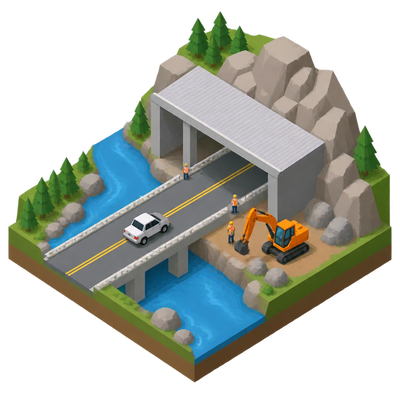 Work begins on the rock shed that restores Yosemite's Highway 140 after 20 years