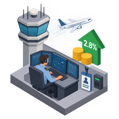 Air traffic controllers get 2.8% raise in exchange for workforce reforms