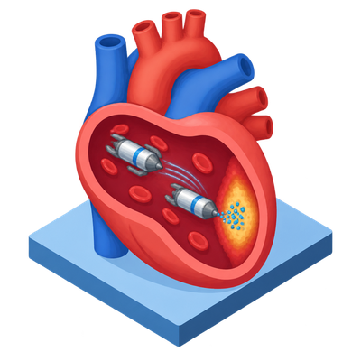Magnetic millirobots deliver drugs directly to a beating heart