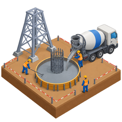 First tower foundation poured on Guangxi section of Tibet-Guangdong UHVDC line