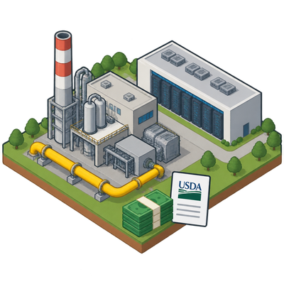 USDA's largest-ever rural loan funds gas plant near Google data center