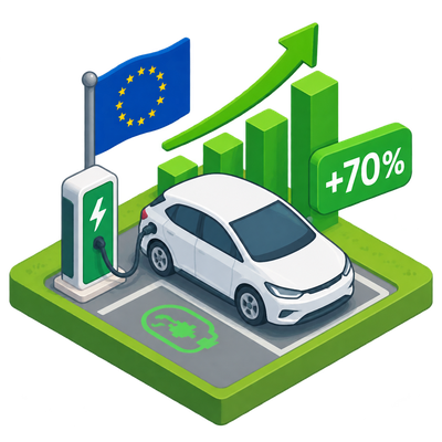 Europe's electric car sales jump 70% in September