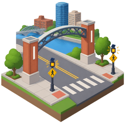 Grand Rapids announces gateway arches and pedestrian beacons for business corridors