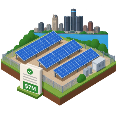 Detroit issues building permit for Greenfield Park solar farm