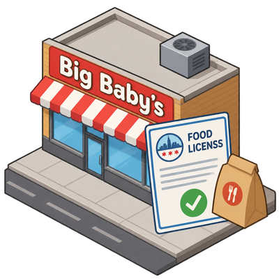 Big Baby's receives Chicago food license at South Torrence Avenue address