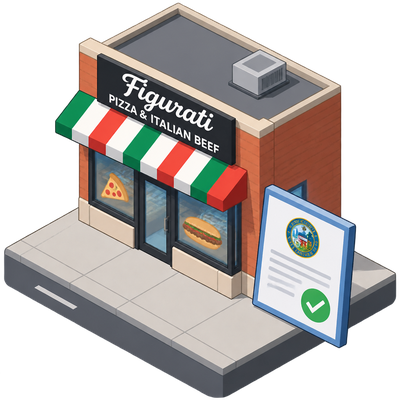Chicago licenses Figurati Pizza & Italian Beef on S. Halsted