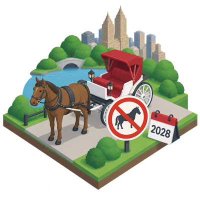 New York City phases out horse-drawn carriages by 2028