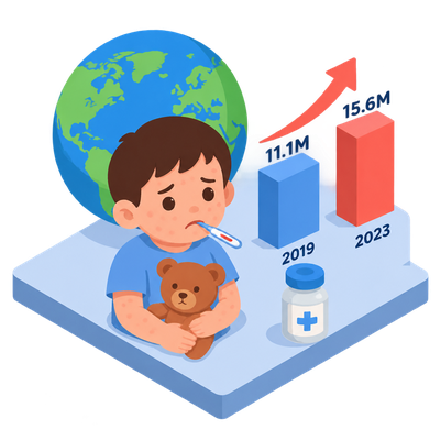 Measles resurgence in children under 5 reverses decades of global progress