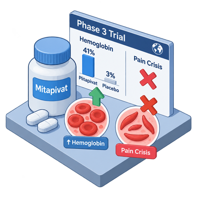 Mitapivat trial meets anemia endpoint, misses pain crisis target in sickle cell disease